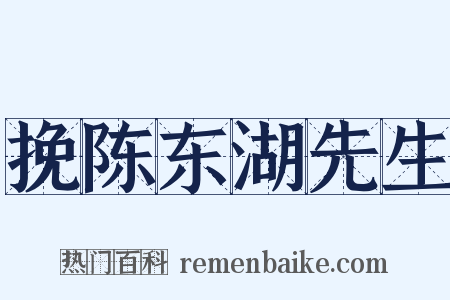 挽陈东湖先生是什么意思的图片